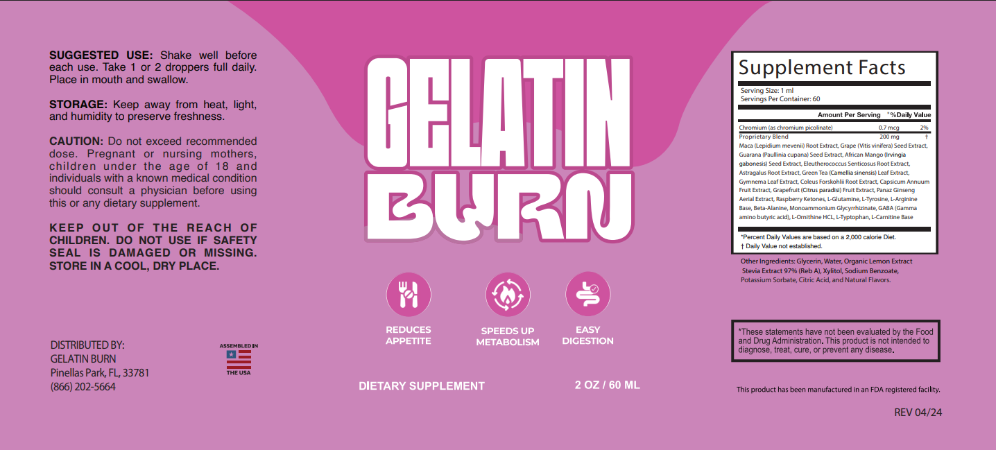 Gelatin Burn Label